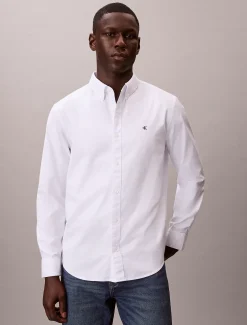 Calvin Klein Klassisch einfarbiges Oxford-Button-Down-Hemd^Herren Hemden & Poloshirts