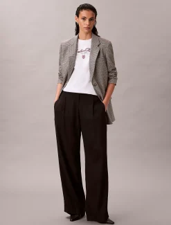 Calvin Klein Klassischer Blazer aus garngefärbtem technischem Gewebe^Damen JackenFrisch Eingetroffen