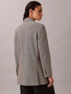 Calvin Klein Klassischer Blazer aus garngefärbtem technischem Gewebe^Damen JackenFrisch Eingetroffen