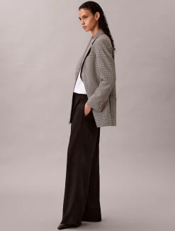 Calvin Klein Klassischer Blazer aus garngefärbtem technischem Gewebe^Damen JackenFrisch Eingetroffen