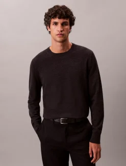Calvin Klein Klassischer Pullover aus Merinowolle^Herren Strickdesigns