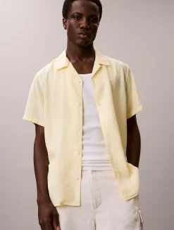 Calvin Klein Klassisches Button-Down-Hemd aus Leinen-Mix^Herren Hemden & Poloshirts