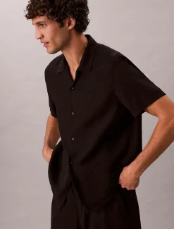Calvin Klein Klassisches Button-Down-Hemd aus Leinen-Mix^Herren Hemden & Poloshirts