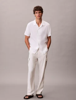 Calvin Klein Klassisches Button-Down-Hemd aus Leinen-Mix^Herren Hemden & Poloshirts