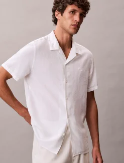 Calvin Klein Klassisches Button-Down-Hemd aus Leinen-Mix^Herren Hemden & Poloshirts
