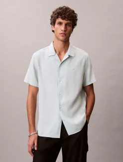 Calvin Klein Klassisches Button-Down-Hemd aus Leinen-Mix^Herren Hemden & Poloshirts