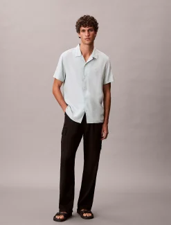 Calvin Klein Klassisches Button-Down-Hemd aus Leinen-Mix^Herren Hemden & Poloshirts