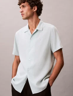 Calvin Klein Klassisches Button-Down-Hemd aus Leinen-Mix^Herren Hemden & Poloshirts