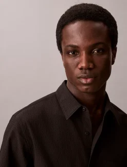 Calvin Klein Klassisches Hemd aus Seersucker^Herren Hemden & Poloshirts