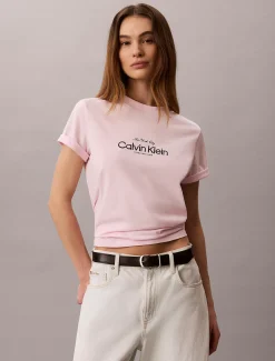 Calvin Klein Klassisches NYC Logo-T-Shirt^Damen T-shirts & Tops