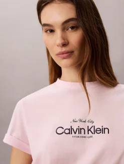 Calvin Klein Klassisches NYC Logo-T-Shirt^Damen T-shirts & Tops