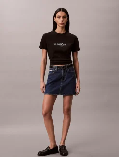 Calvin Klein Klassisches NYC Logo-T-Shirt^Damen T-shirts & Tops