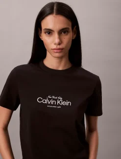 Calvin Klein Klassisches NYC Logo-T-Shirt^Damen T-shirts & Tops
