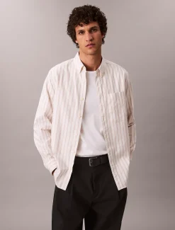 Calvin Klein Klassisches Oxford-Button-Down-Hemd mit Streifenmuster^Herren Hemden & Poloshirts