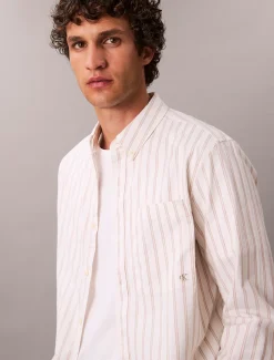 Calvin Klein Klassisches Oxford-Button-Down-Hemd mit Streifenmuster^Herren Hemden & Poloshirts