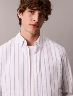 Calvin Klein Klassisches Oxford-Button-Down-Hemd mit Streifenmuster^Herren Hemden & Poloshirts