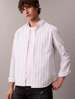 Calvin Klein Klassisches Oxford-Button-Down-Hemd mit Streifenmuster^Herren Hemden & Poloshirts