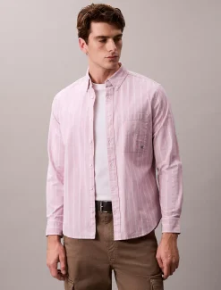 Calvin Klein Klassisches Oxford-Button-Down-Hemd mit Streifenmuster^Herren Hemden & Poloshirts