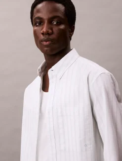 Calvin Klein Klassisches Oxford-Button-Down-Hemd mit Streifenmuster^Herren Hemden & Poloshirts