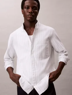 Calvin Klein Klassisches Oxford-Button-Down-Hemd mit Streifenmuster^Herren Hemden & Poloshirts