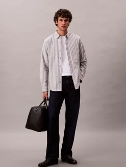 Calvin Klein Klassisches Oxford-Button-Down-Hemd mit Streifenmuster^Herren Hemden & Poloshirts