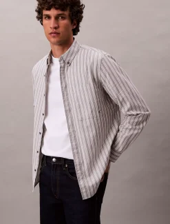 Calvin Klein Klassisches Oxford-Button-Down-Hemd mit Streifenmuster^Herren Hemden & Poloshirts