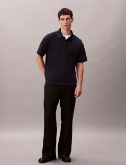 Calvin Klein Klassisches Poloshirt aus Baumwoll-Piqué-Mix^Herren Hemden & Poloshirts
