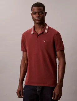 Calvin Klein Klassisches Poloshirt mit Monogramm und Piqué-Spitze^Herren Hemden & Poloshirts