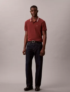 Calvin Klein Klassisches Poloshirt mit Monogramm und Piqué-Spitze^Herren Hemden & Poloshirts