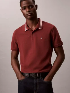 Calvin Klein Klassisches Poloshirt mit Monogramm und Piqué-Spitze^Herren Hemden & Poloshirts