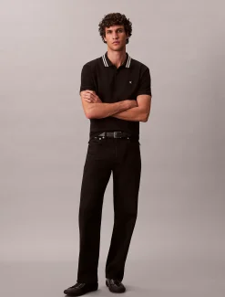 Calvin Klein Klassisches Poloshirt mit Monogramm und Piqué-Spitze^Herren Hemden & Poloshirts
