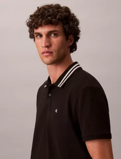 Calvin Klein Klassisches Poloshirt mit Monogramm und Piqué-Spitze^Herren Hemden & Poloshirts