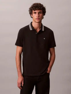Calvin Klein Klassisches Poloshirt mit Monogramm und Piqué-Spitze^Herren Hemden & Poloshirts