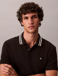 Calvin Klein Klassisches Poloshirt mit Monogramm und Piqué-Spitze^Herren Hemden & Poloshirts
