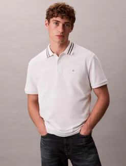 Calvin Klein Klassisches Poloshirt mit Monogramm und Piqué-Spitze^Herren Hemden & Poloshirts
