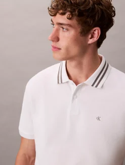 Calvin Klein Klassisches Poloshirt mit Monogramm und Piqué-Spitze^Herren Hemden & Poloshirts