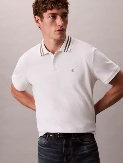 Calvin Klein Klassisches Poloshirt mit Monogramm und Piqué-Spitze^Herren Hemden & Poloshirts