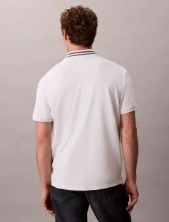 Calvin Klein Klassisches Poloshirt mit Monogramm und Piqué-Spitze^Herren Hemden & Poloshirts