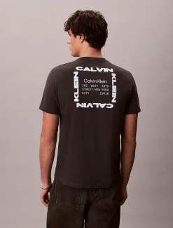 Calvin Klein Klassisches T-Shirt mit Logo-Box-Grafik^Herren T-shirts
