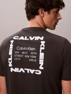 Calvin Klein Klassisches T-Shirt mit Logo-Box-Grafik^Herren T-shirts