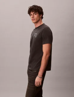 Calvin Klein Klassisches T-Shirt mit Logo-Box-Grafik^Herren T-shirts