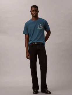 Calvin Klein Klassisches T-Shirt mit Logo-Rosen-Grafik^Herren T-shirts