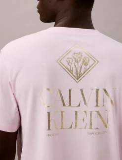 Calvin Klein Klassisches T-Shirt mit Logo-Rosen-Grafik^Herren T-shirts