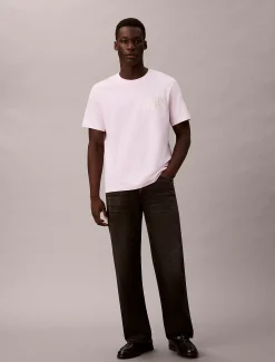 Calvin Klein Klassisches T-Shirt mit Logo-Rosen-Grafik^Herren T-shirts