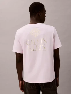 Calvin Klein Klassisches T-Shirt mit Logo-Rosen-Grafik^Herren T-shirts