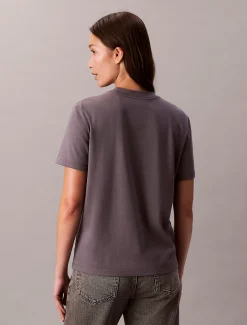 Calvin Klein Klassisches T-Shirt mit Pailletten-Monogramm^Damen T-shirts & Tops