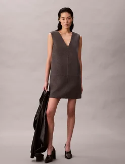 Calvin Klein Kleid aus doppelseitiger Wolle^Damen Kleider & Röcke