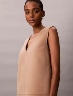 Calvin Klein Kleid aus doppelseitiger Wolle^Damen Kleider & Röcke