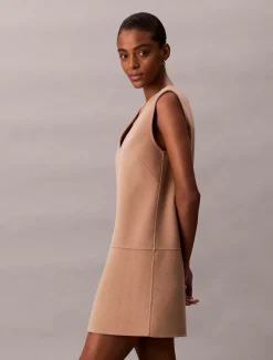 Calvin Klein Kleid aus doppelseitiger Wolle^Damen Kleider & Röcke
