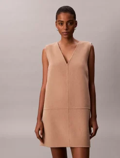 Calvin Klein Kleid aus doppelseitiger Wolle^Damen Kleider & Röcke
